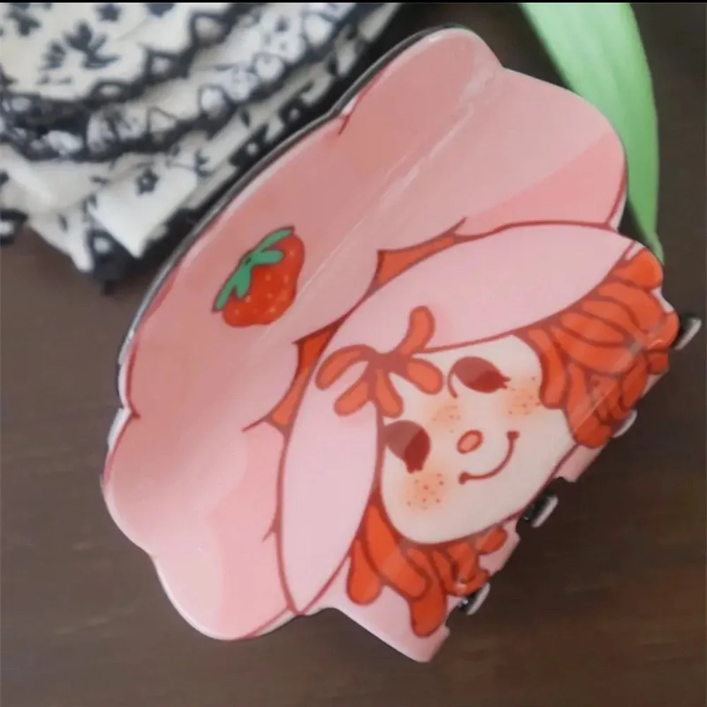 Hair Clip Strawberry Shortcake Pink French Style